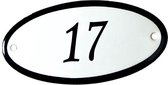 Huisnummerbordje 'ovaal' 17
