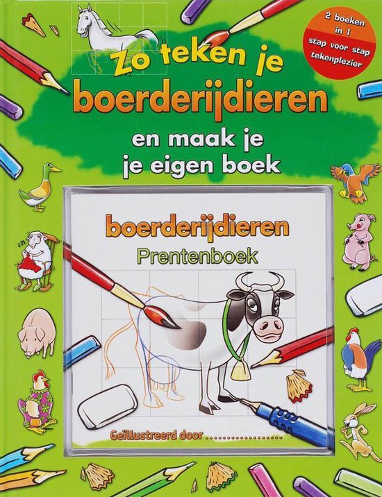 Cover van het boek 'Zo teken je boerderijdieren'