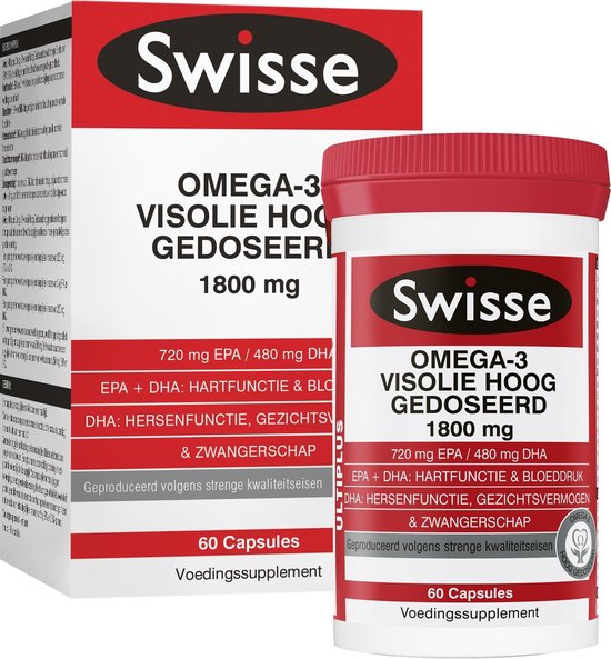 Swisse Omega 3 Visolie Voedingssuplement - 60 capsules