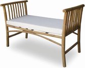 max4home Tuinbank Bamboo bank Leon off white 105x55x37/69cm