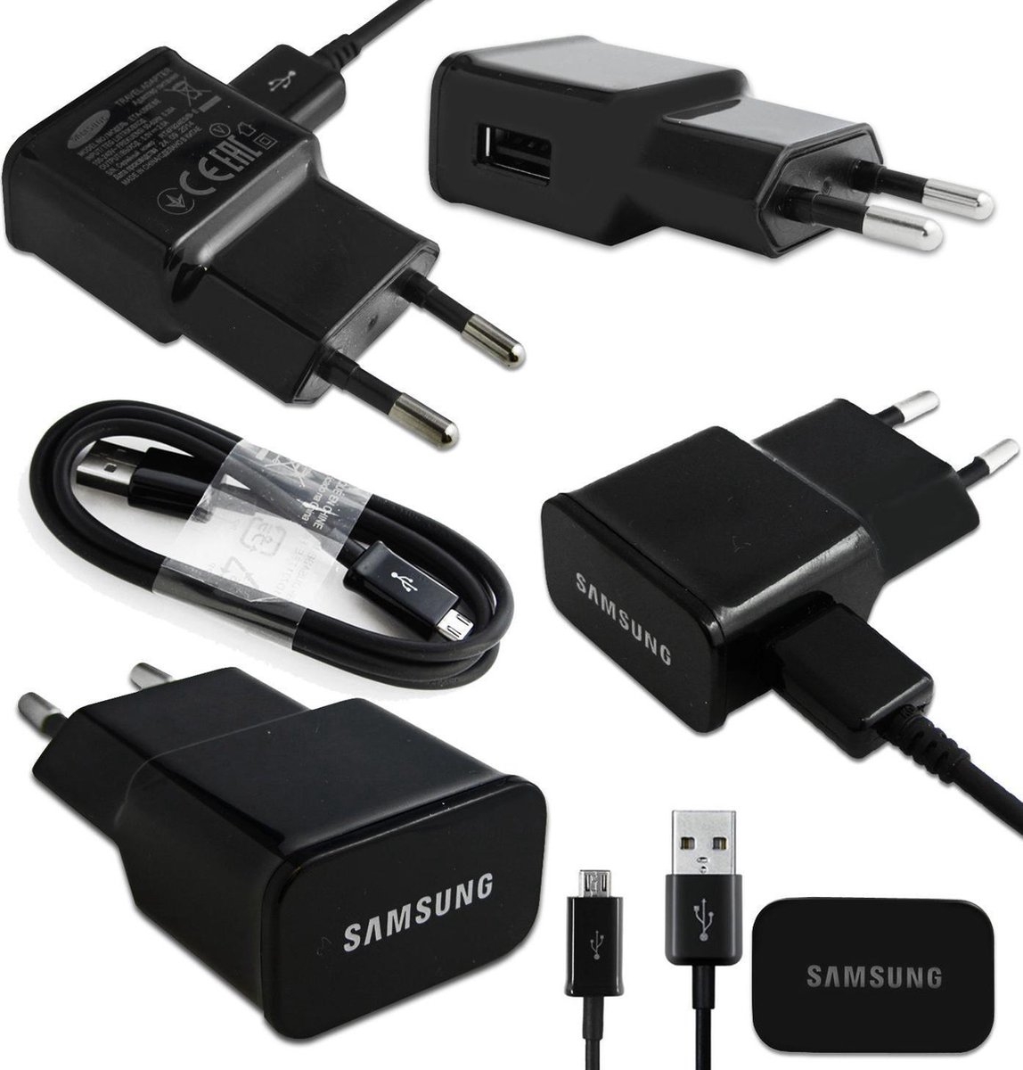 Originele Samsung Galaxy S8 USB-C Adaptive Snellader kleur : ZWART | bol.com