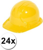24 casques de construction pour enfants jaunes abordables