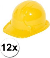 12 casques de construction pour enfants jaunes abordables