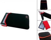 Neoprene Sleeve Geschikt voor de Lenco Tab 1020, flexibele waterafstotende Hoes - Kleur Zwart - merk i12Cover