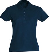 Clique Basic dames polo dark navy l