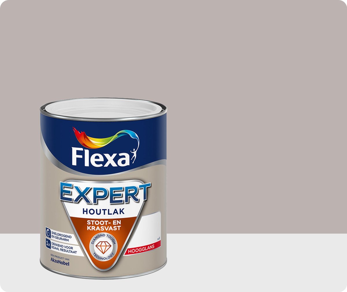 Flexa Expert Lak Hoogglans - Taupe - 0,75 liter