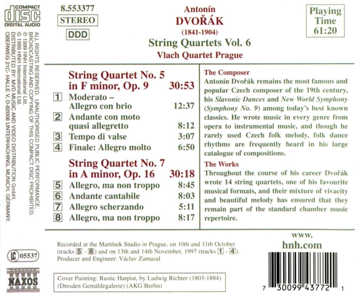 Vlach Quartet Prague String Quartets 6 (CD), Antonin Dvorak Muziek