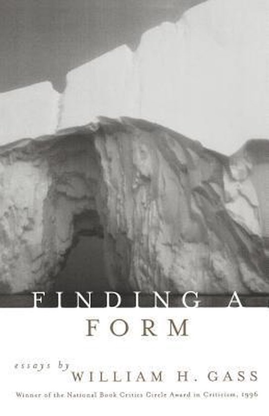Boek 'Finding a Form' met een zwart-witafbeelding van een ijsberg en de titel.