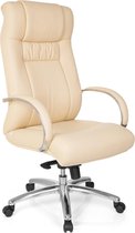 hjh office XXL FG 600 - Chaise de bureau - Charge lourde (charge jusqu'à 150 kg) - Similicuir - Beige