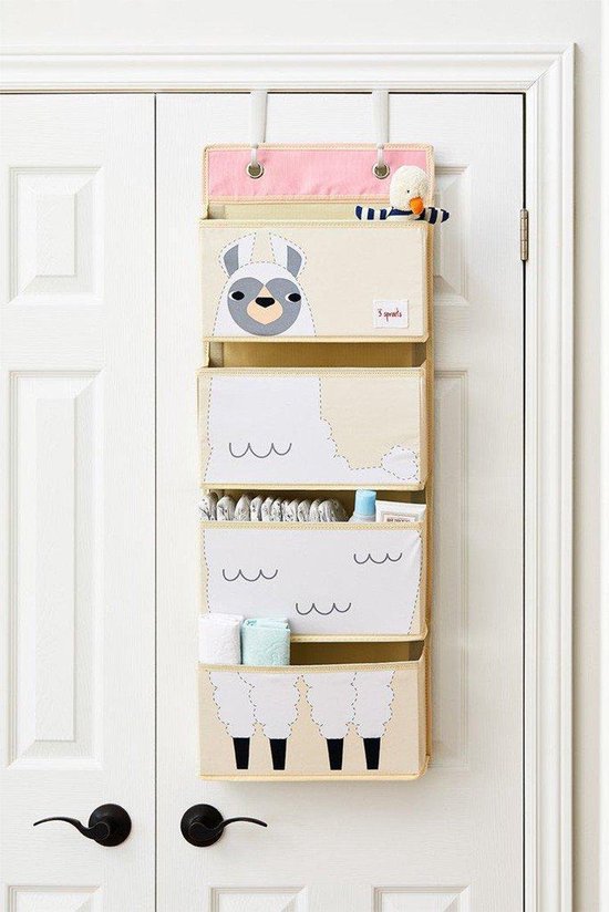 3 Sprouts Hangende Organizer – Wand en Deur Organizer – 4 Mandjes – Giraf