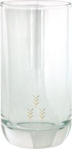 TAK Design Drinkglas Arrows Hoog - Glas - Ø6,5 x 12,5 cm - Goud