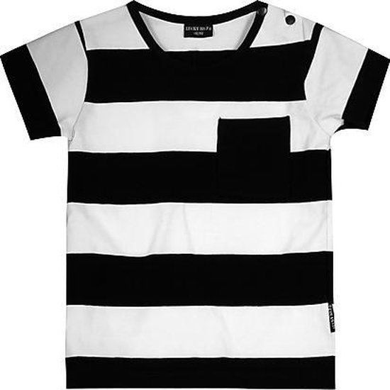 bol.com | Jongens t-shirt Lucky No. 7 jongens k.m zwart-wit