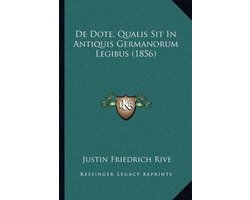 de Dote, Qualis Sit in Antiquis Germanorum Legibus (1856)