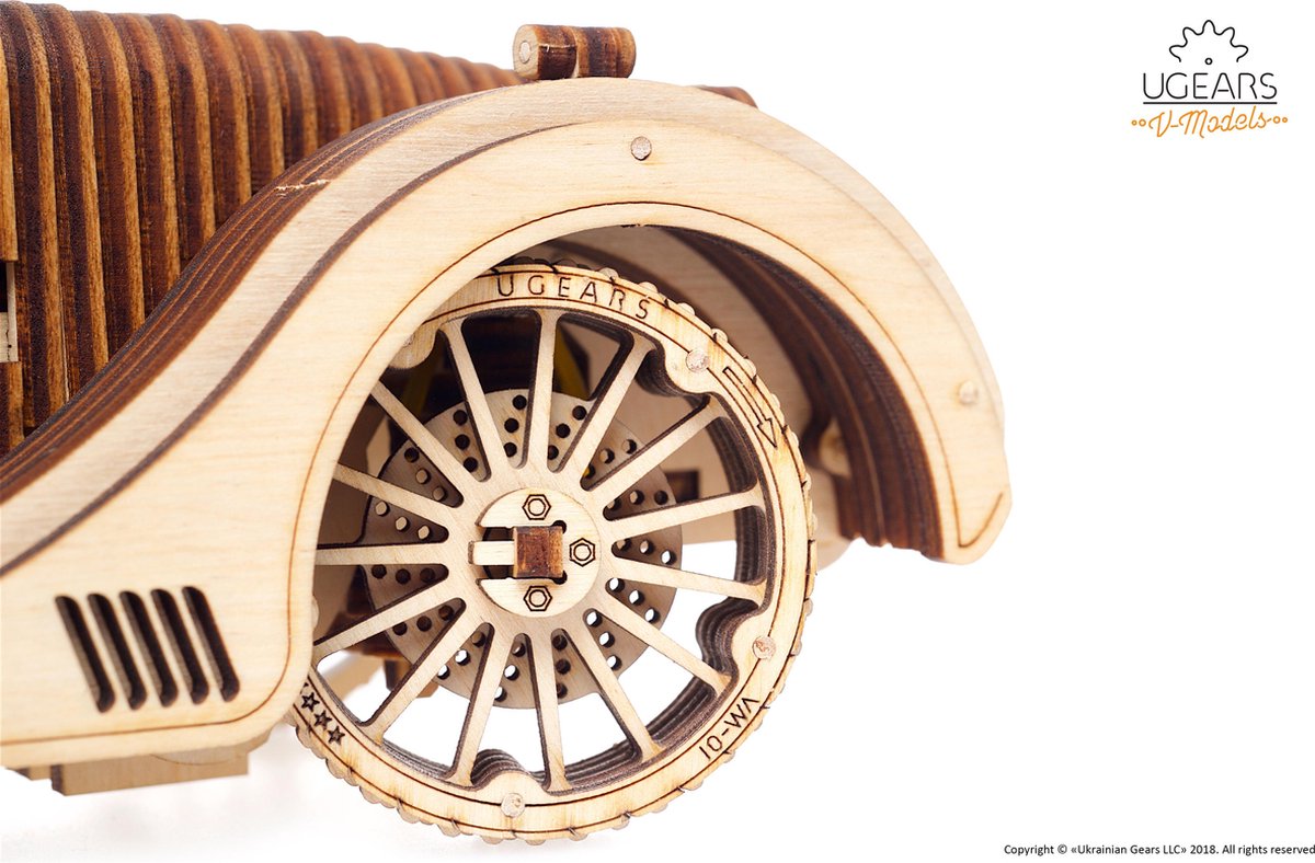 UGEARS Houten 3D Model - Roadster VM-01 — afbeelding 19