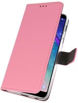 Bestcases Pasjeshouder Telefoonhoesje Samsung Galaxy A6 Plus (2018) - Roze