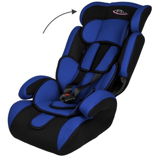 TecTake autostoel - 9 tot 36 kg - blauw / zwart - met extra vulling - 400569 - Tectake