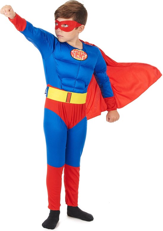 Wanneer Chaise longue St LUCIDA - Rood met blauw superhelden kostuum voor jongens - S 110/122 (4-6  jaar) | bol.com