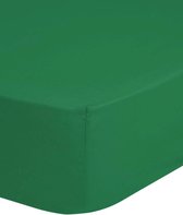 Emotion Hoeslaken Turquoise/Groen 100% Katoen 90x200 Met 25cm Hoek Hoogte