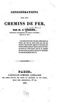 Considerations sur les chemins de fer