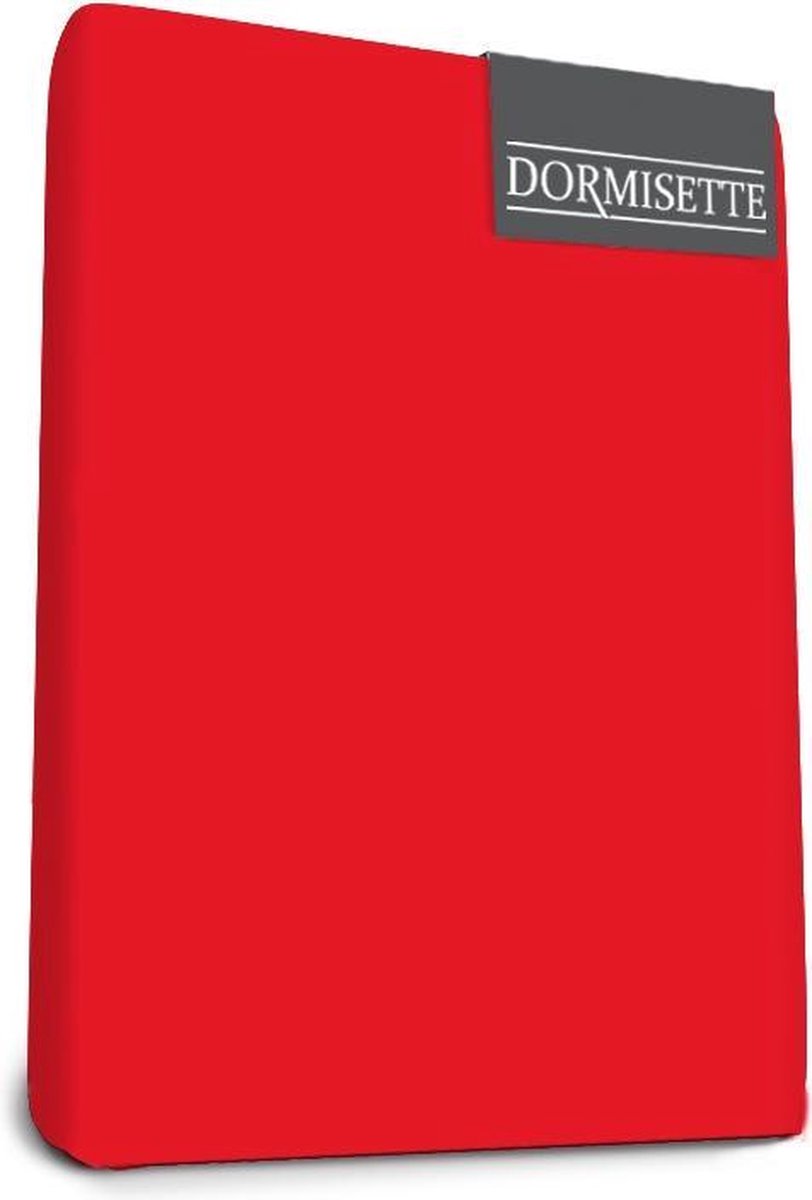 Dormisette Mako Jersey Topdek Split hoeslakens 180 X 200 cm rood