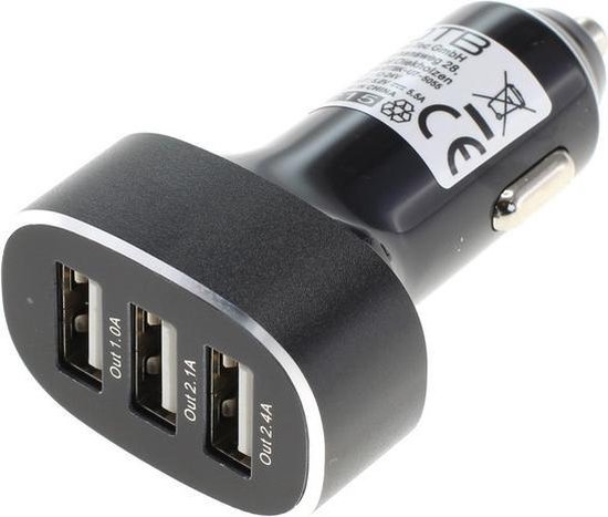 Dochter tetraëder op tijd OTB Snelle USB autolader voor 3 x USB apparaten | bol.com