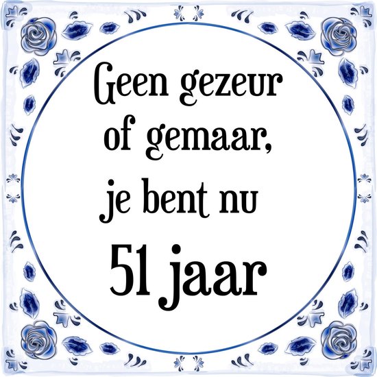 51 Jaar Verjaardag Tekst