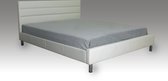Boxerbed LORD in kunstleder 160 x 200 cm wit