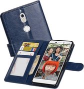Hoesje Geschikt voor Nokia 7 - Portemonnee hoesje booktype wallet case Donker Blauw