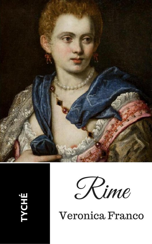 Een schilderij van een vrouw met rood haar, parels, en een blauwe sjaal.