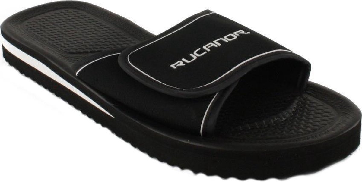 Rucanor Badslippers Santander Unisex Zwart Maat 48
