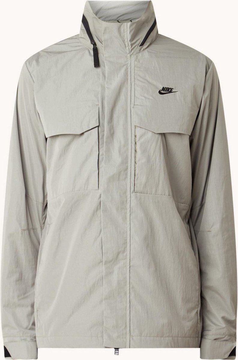 Nike M65 trainingsjack met opbergbare capuchon Olijfgroen