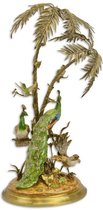 Pronkstuk - Exotische vogels - Porselein en brons - 79,5 cm hoog