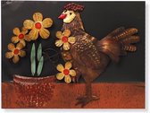wanddecoratie - wanddecoratie - haan  - 41 cm hoog