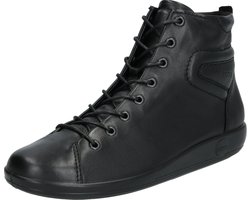 ECCO SOFT 2.0 dames Veterboot - Zwart - Maat 38