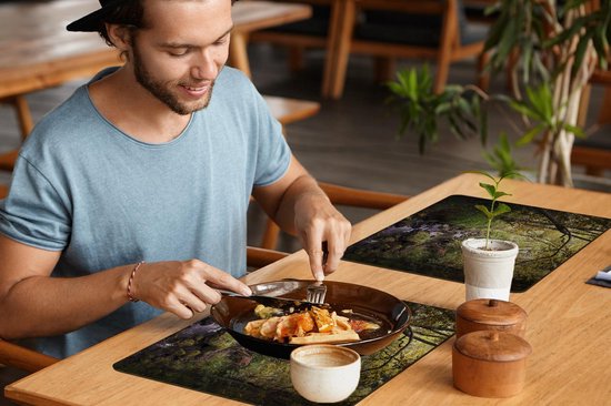 Set de table - Cerf - Arbre - Forêt - 45x30 cm - 6 pièces