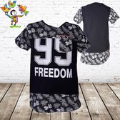 Longshirt Freedom 99 zwart -s&C-110/116-t-shirts jongens