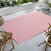 Flycarpets Nilus Effen Vloerkleed - Indoor en Outdoor - Roze  - 160x220 cm
