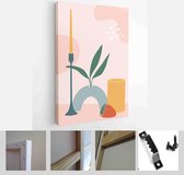 Abstract still life in pastel colors. Collection of contemporary art - Modern Art Canvas - Vertical - 1723908694 - 40-30 Vertical