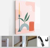 Abstract still life in pastel colors. Collection of contemporary art - Modern Art Canvas - Vertical - 1725603907 - 80*60 Vertical