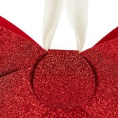 relaxdays big bow - lot de 3 - noeud cadeau - décoration - noeuds pailletés - noeud de voiture rouge