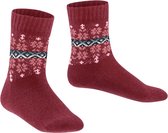 FALKE Sokken Snowy Fair Isle Boot Kinderen 10454 - Rood 8830 ruby Kinderen - 39-42