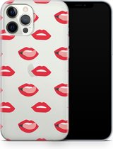 ShieldCase Perfect Lips geschikt voor Apple iPhone 12 / 12 Pro hoesje - transparant + glazen Screen Protector