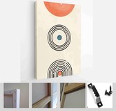 A trendy set of Abstract Hand Painted Illustrations for Postcard, Social Media Banner, Brochure Cover Design or Wall Decoration Background - Modern Art Canvas - Vertical - 19086986