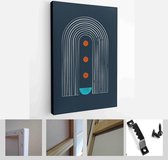 A trendy set of Abstract Black Hand Painted Illustrations for Postcard, Social Media Banner, Brochure Cover Design or Wall Decoration Background - Modern Art Canvas - Vertical - 19