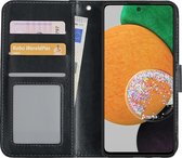 Hoes Geschikt voor Samsung A52s Hoesje Book Case Hoes Flip Cover Wallet Bookcase - Zwart