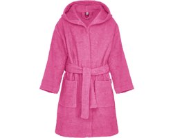 foto van Playshoes - Badjas van badstof voor kinderen - Roze - maat 170-176cm