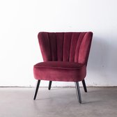 Fauteuil Shelly Velvet Rouge - Giga Meubel