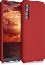 kwmobile telefoonhoesje geschikt voor Huawei P20 Pro - Hoesje met siliconen coating - Smartphone case in donkerrood