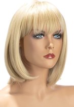 World Wigs Camila - Pruik - Halflang Blond - Carre met Rechte Pony