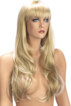 World Wigs Diane - Pruik - Lang Blond - Golvend met Rechte Pony